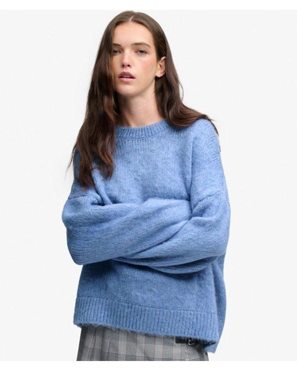Superdry Blue & Co Slouchy Brushed Knit Jumper