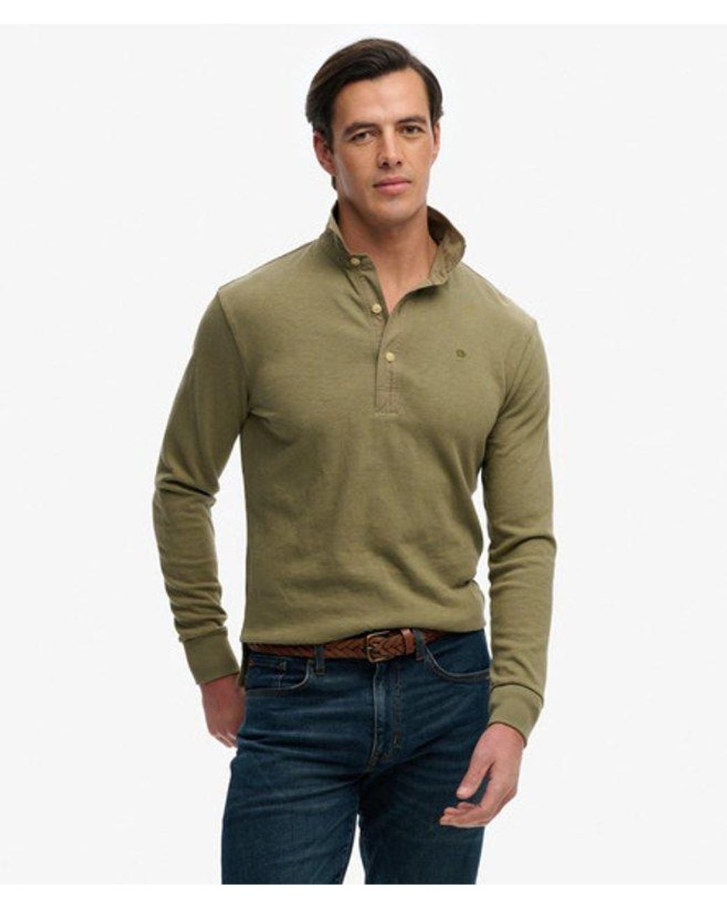 Superdry Green & Co Classic Preppy Long Sleeved Top for men
