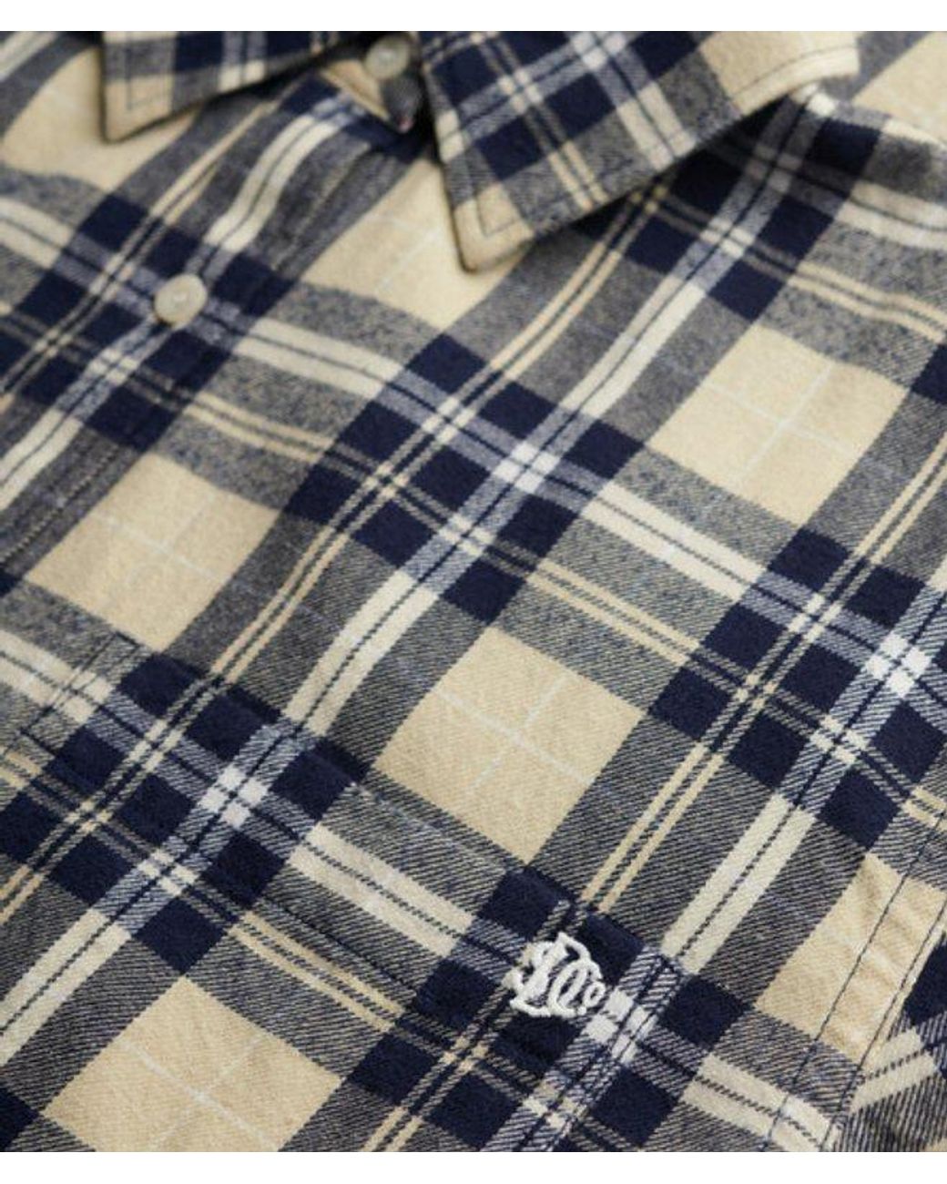 Superdry Blue & Co Check Flannel Boyfriend Shirt