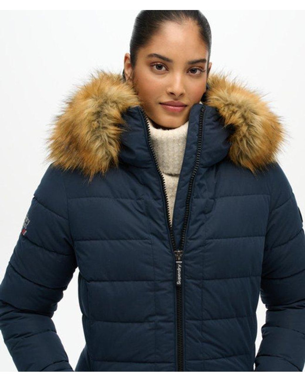 Superdry Blue & Co Arctic Long Puffer Coat