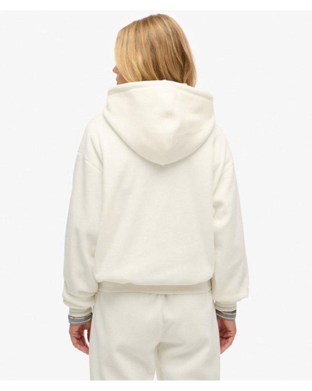 Superdry White & Co Country Club Velour Relaxed Hoodie