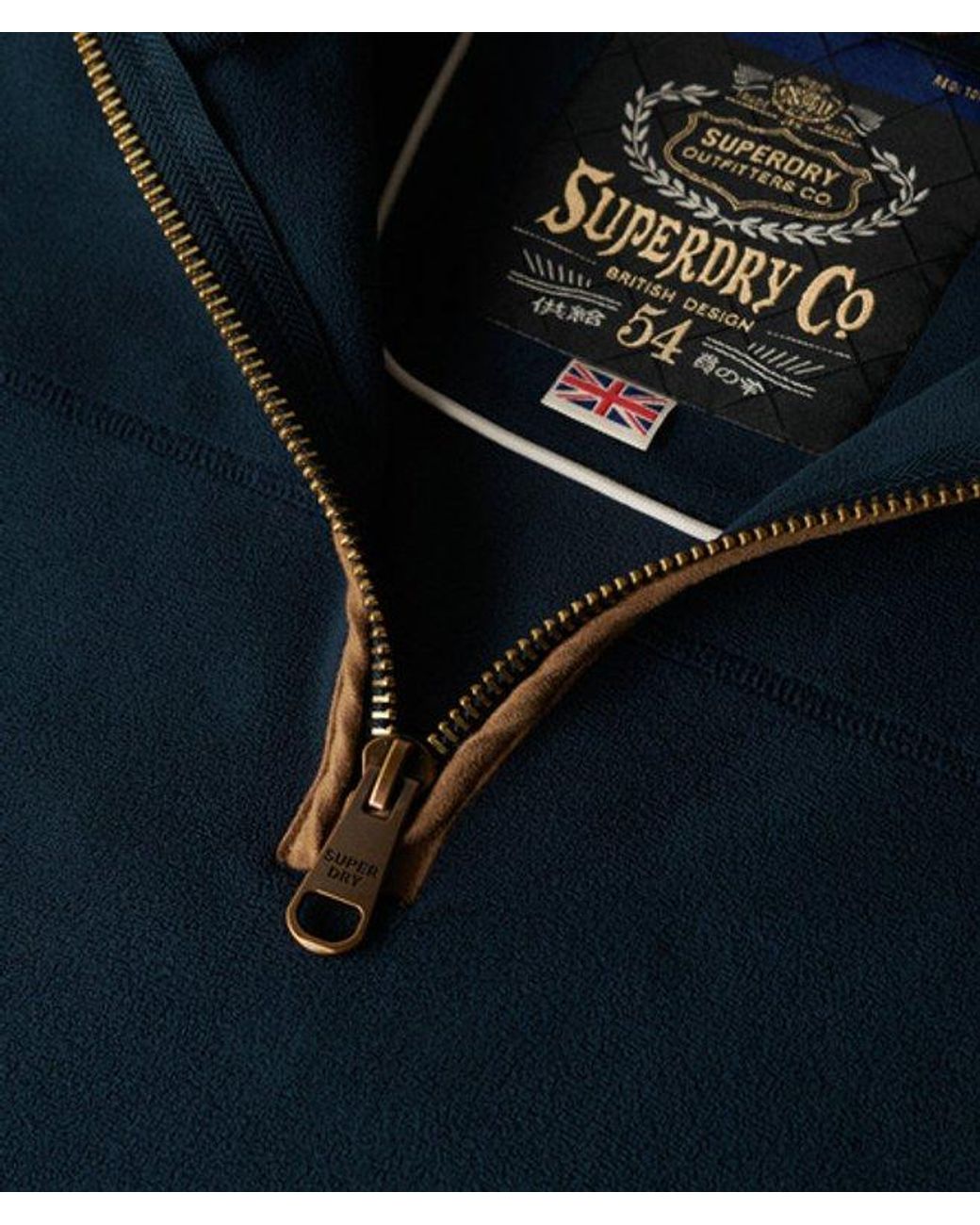 Superdry Blue & Co Estate Half Zip Fleece for men