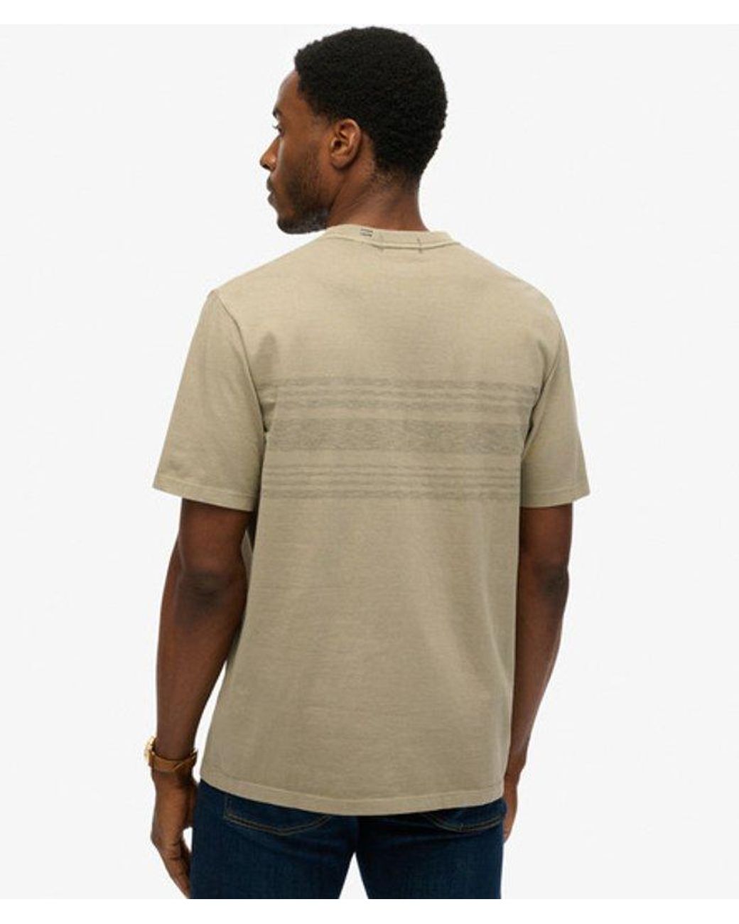 Superdry Gray & Co Contrast Stripe Pocket T-shirt for men