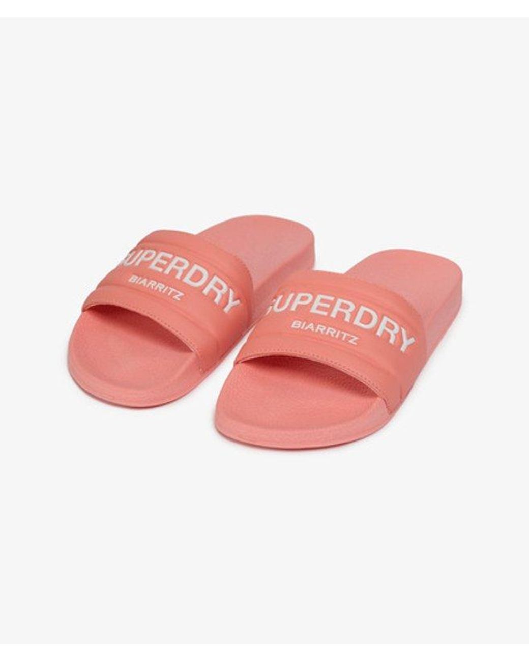 Superdry Pink & Co Destination Pool Sliders