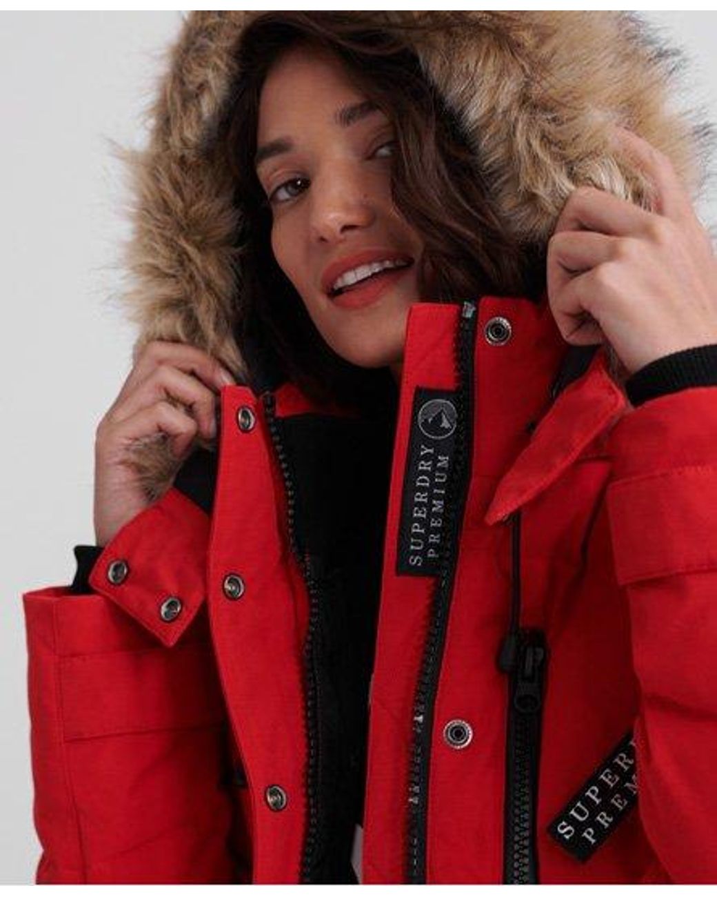 superdry windcheater red