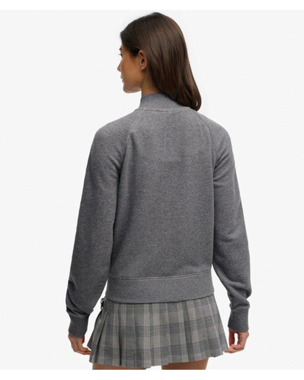 Superdry Athletic Essentials Trainingsjack Met Rits in het Gray