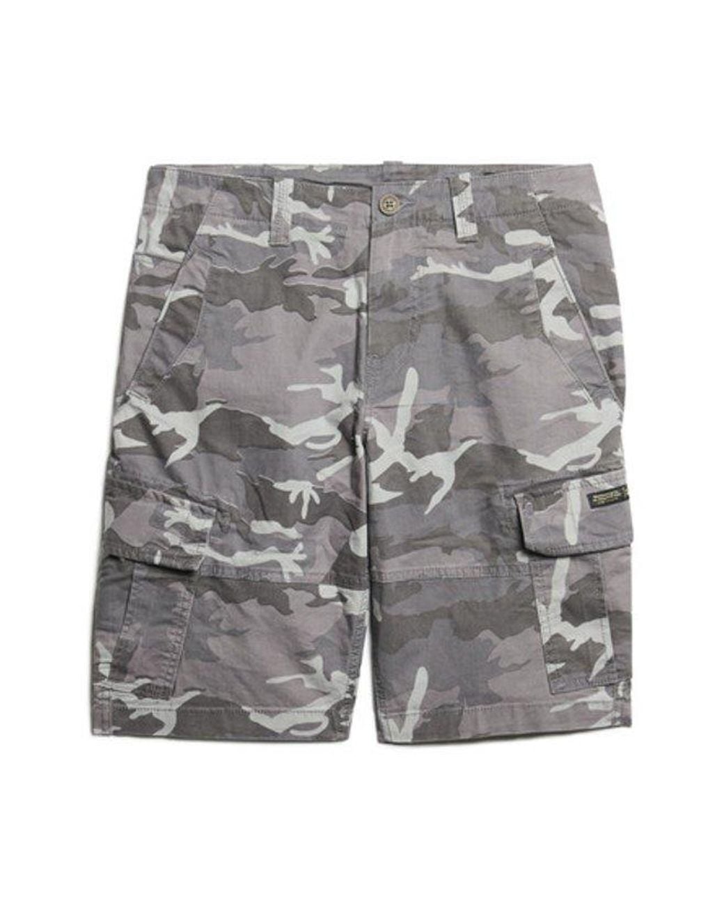 Superdry White & Co Classic Camo Print Core Cargo Shorts for men
