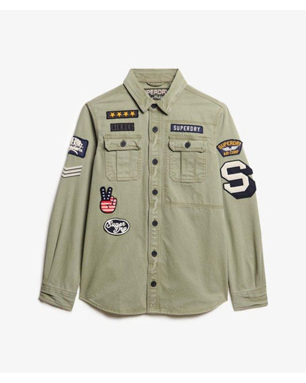 Superdry Natural & Co Embroidered Long Sleeve Scout Shirt