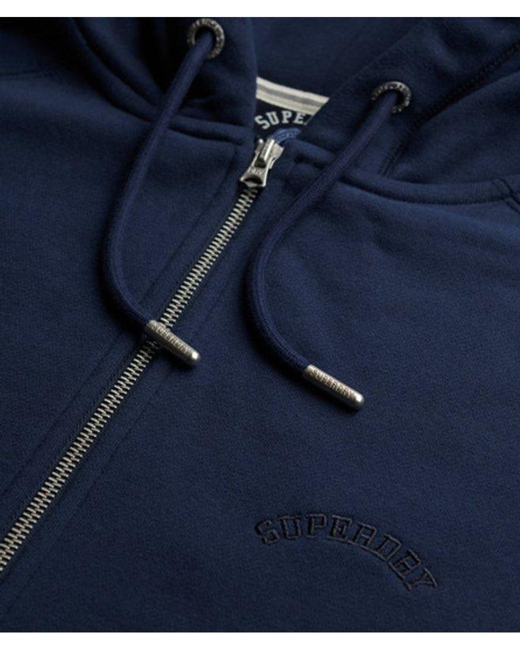 Superdry Blue Essential Logo Raglan Zip Hoodie