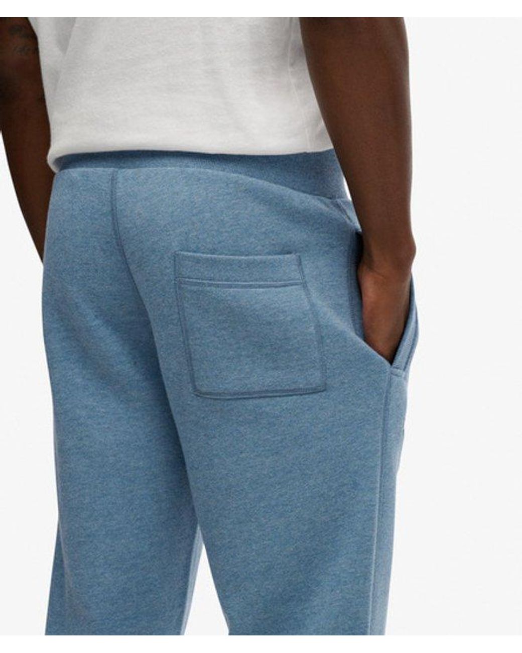 Superdry Blue & Co Vintage Logo Embroidered joggers for men