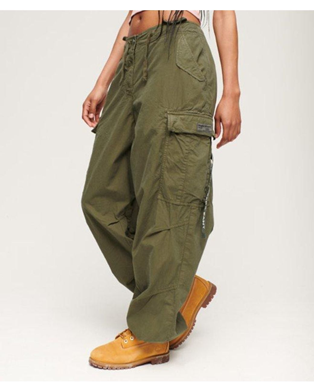 Superdry Green & Co baggy Parachute Pants