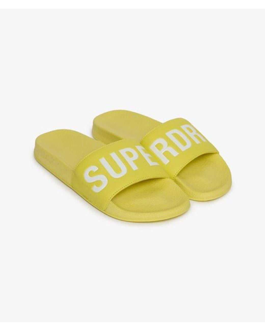Superdry Yellow & Co Pool Sliders