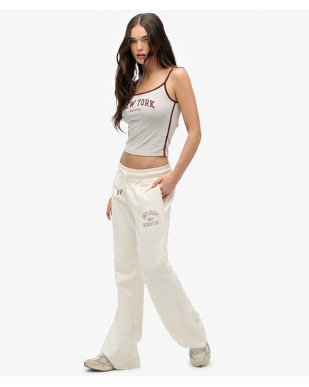 Superdry White & Co Athletic Print Flare joggers