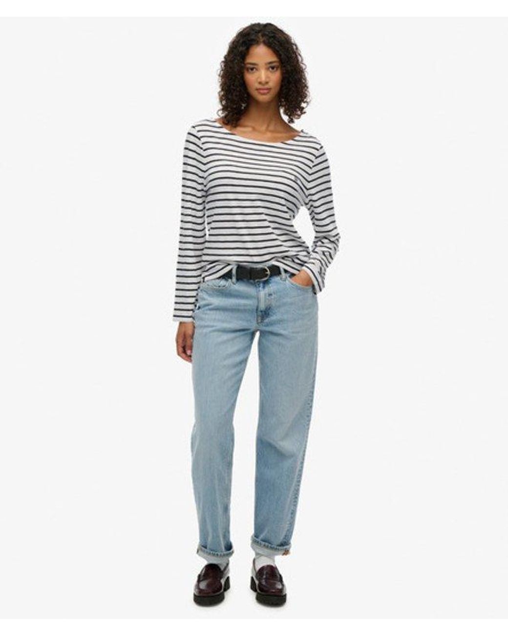 Superdry White & Co Studios Slub Long Sleeve Top