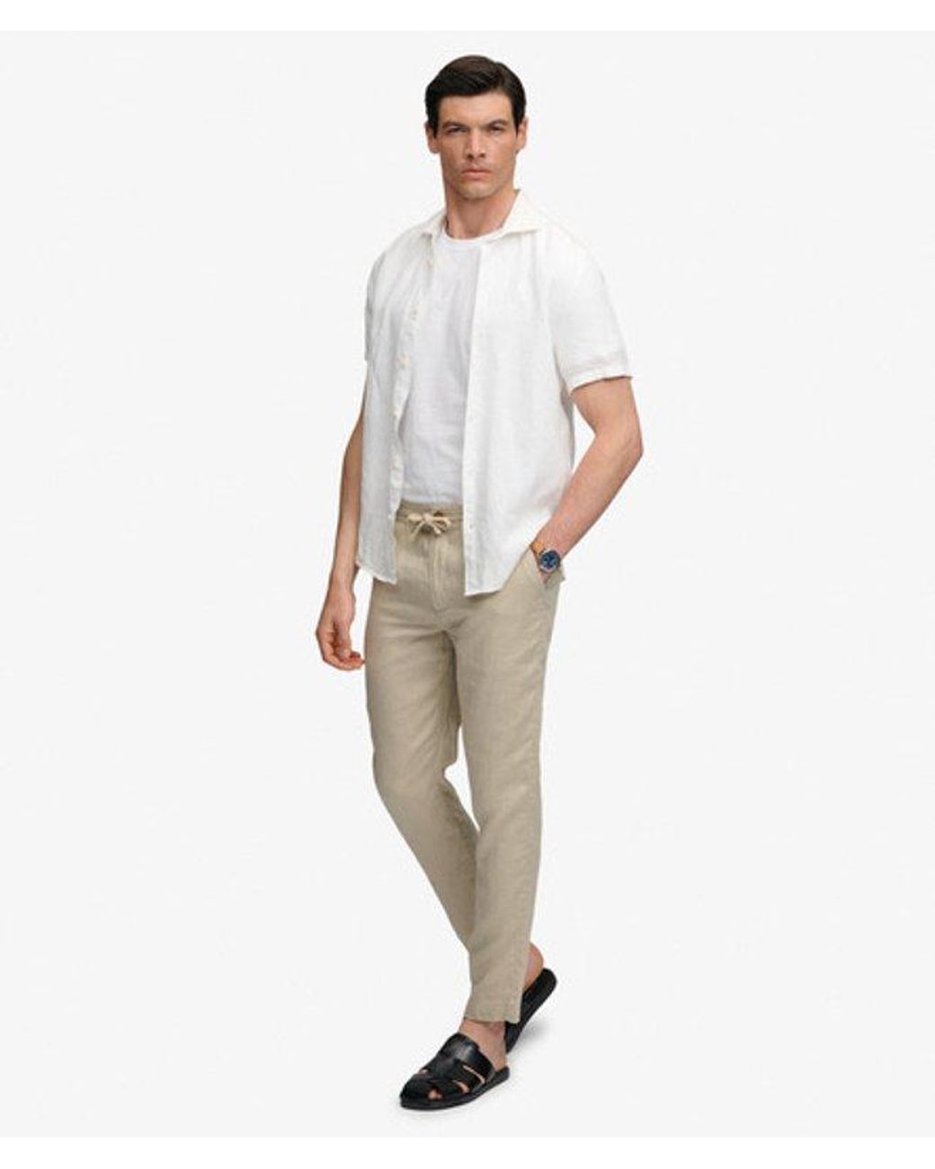 Superdry White & Co Merchant Linen Pants for men