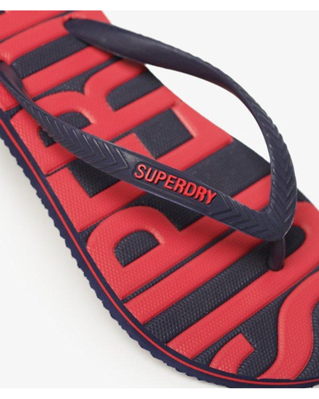Superdry Red Vintage Flip Flops