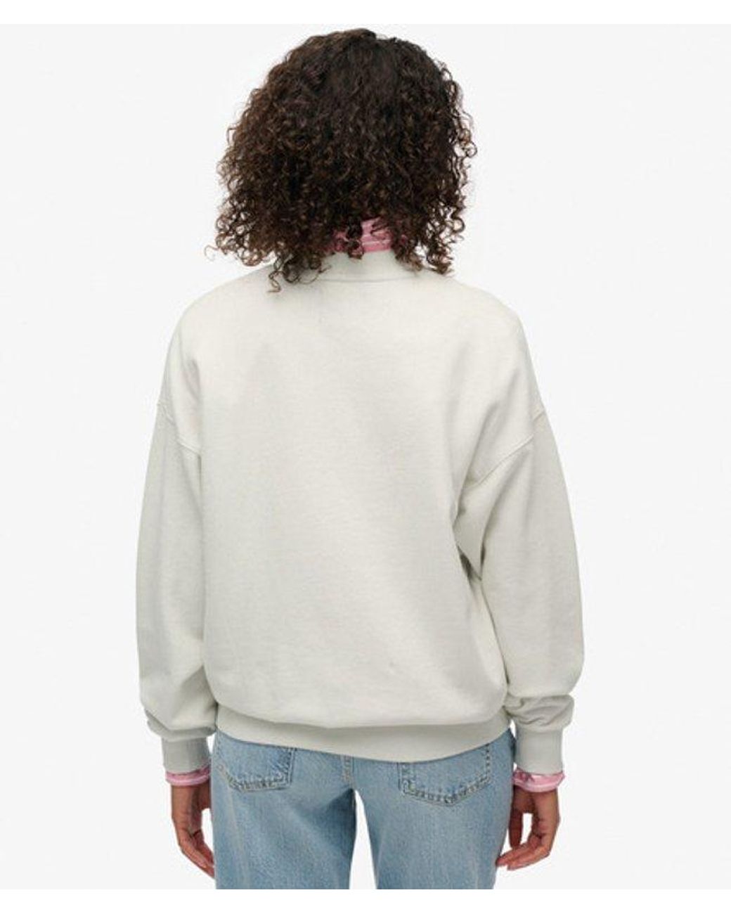 Superdry Gray & Co Night Garden Oversized Crew Sweatshirt