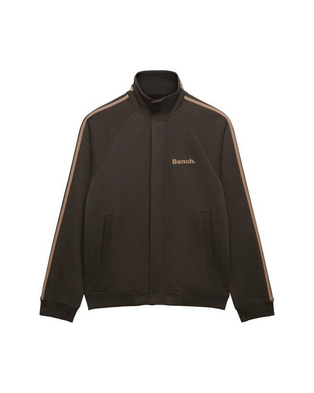 Superdry Gray Bench X & Co Bench High Neck Stripe Track Top for men