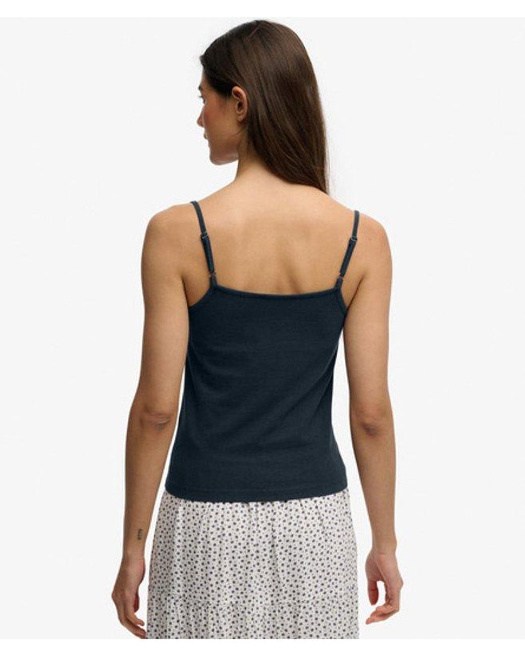 Superdry Blue & Co Athletic Essentials Gathered Cami Top