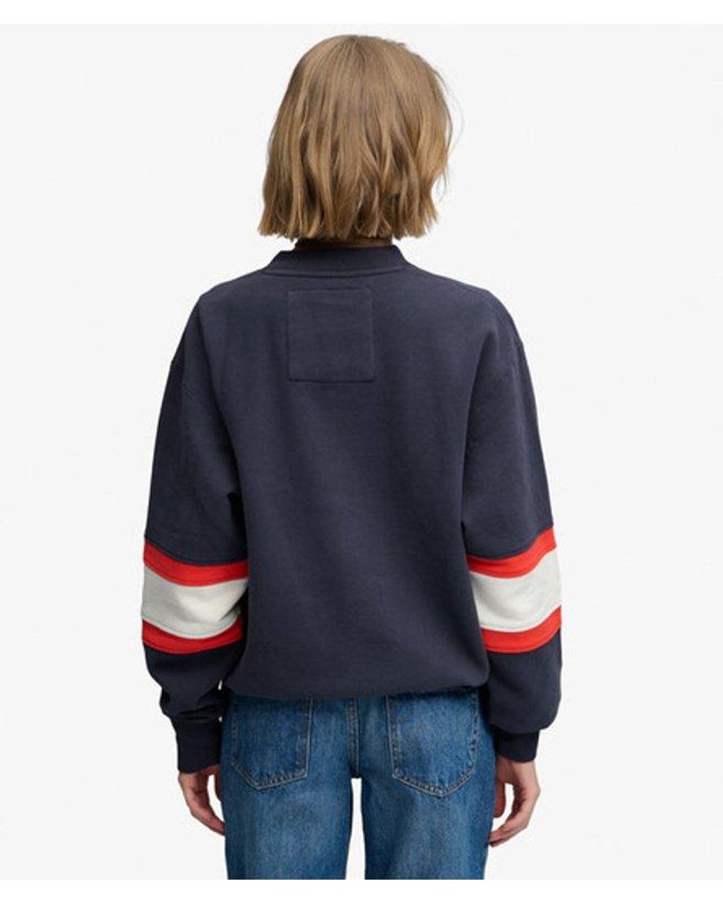 Superdry Blue & Co Aspen Athletics Preppy Ski Sweatshirt