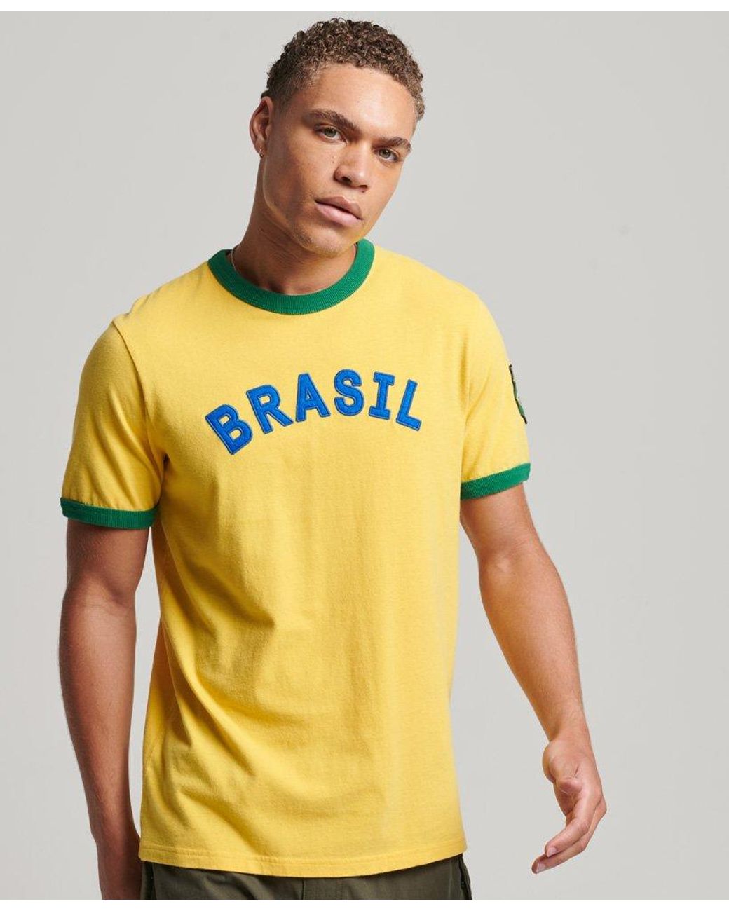 Superdry RS Football Brazil Track Full Zip Sweatshirt Yellow