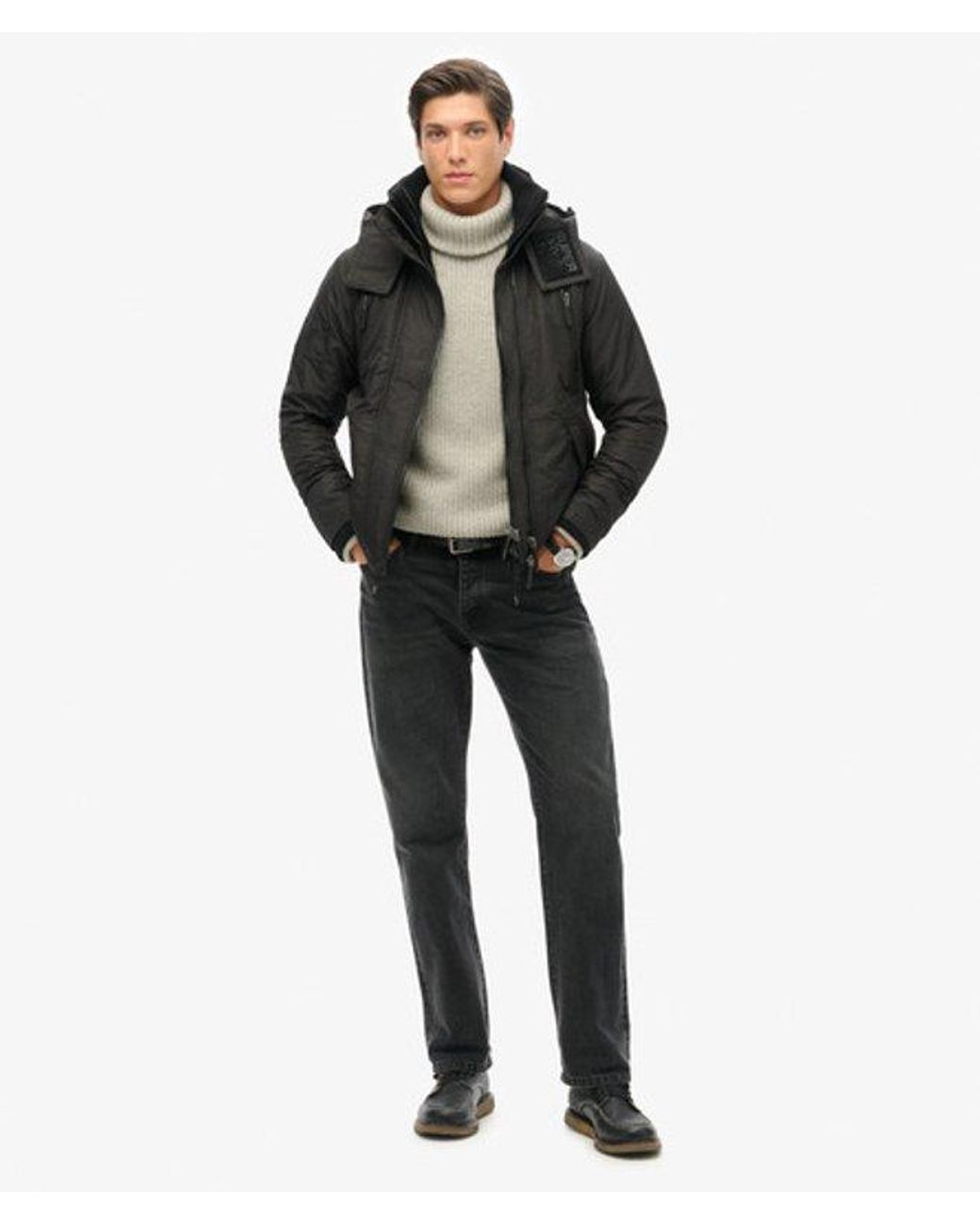 Superdry Black & Co Classic Embroidered Mountain Sd Windcheater Jacket for men