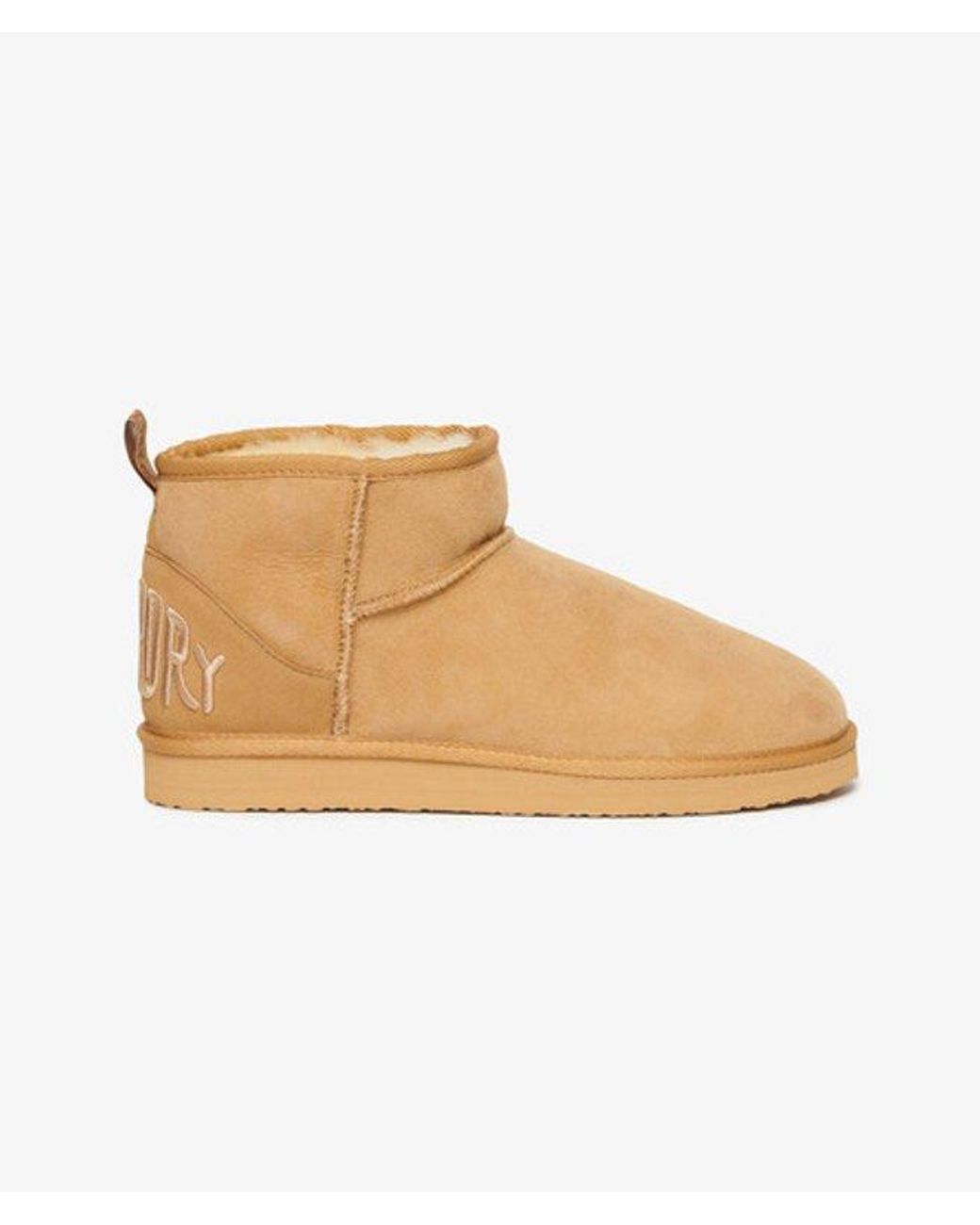 Superdry Natural & Co Suede Sherpa Mini Boots