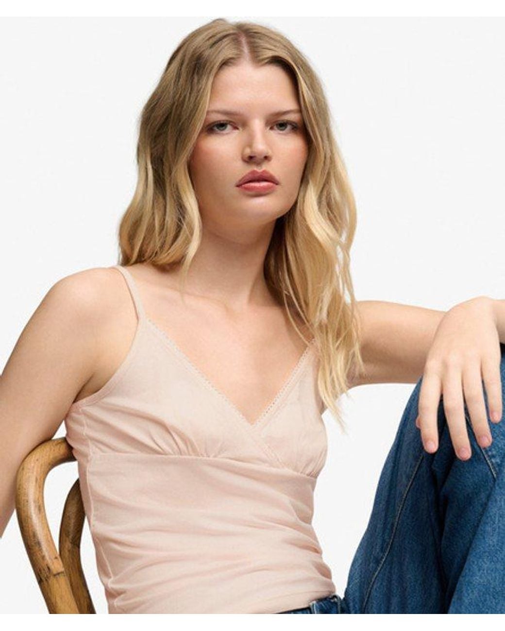 Superdry Natural & Co Athletic Essentials Trim V-neck Vest Top