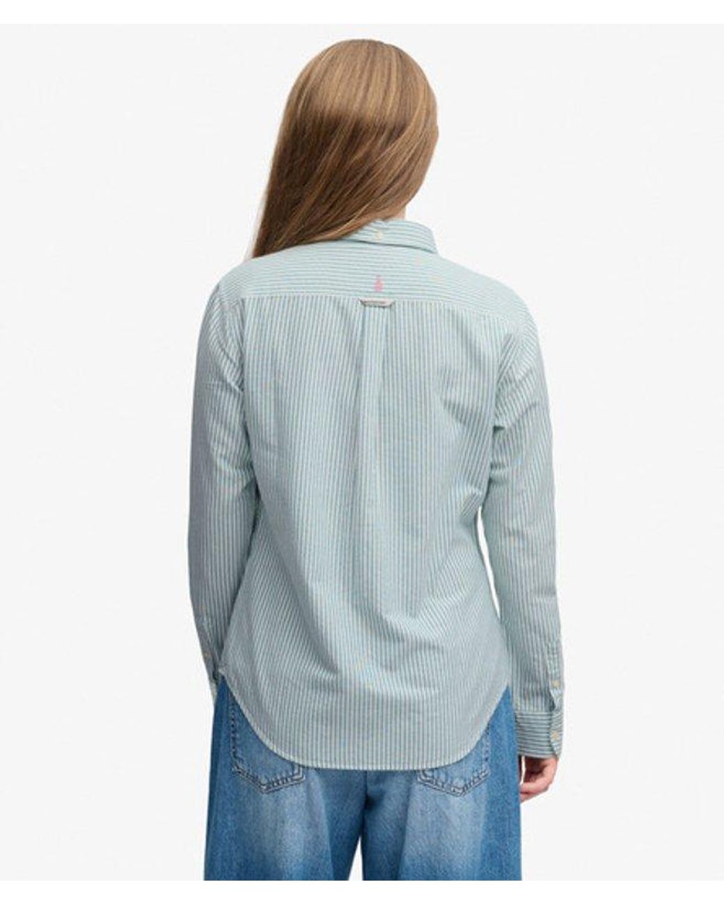 Superdry Blue & Co Slim Oxford Button Down Long Sleeve Shirt