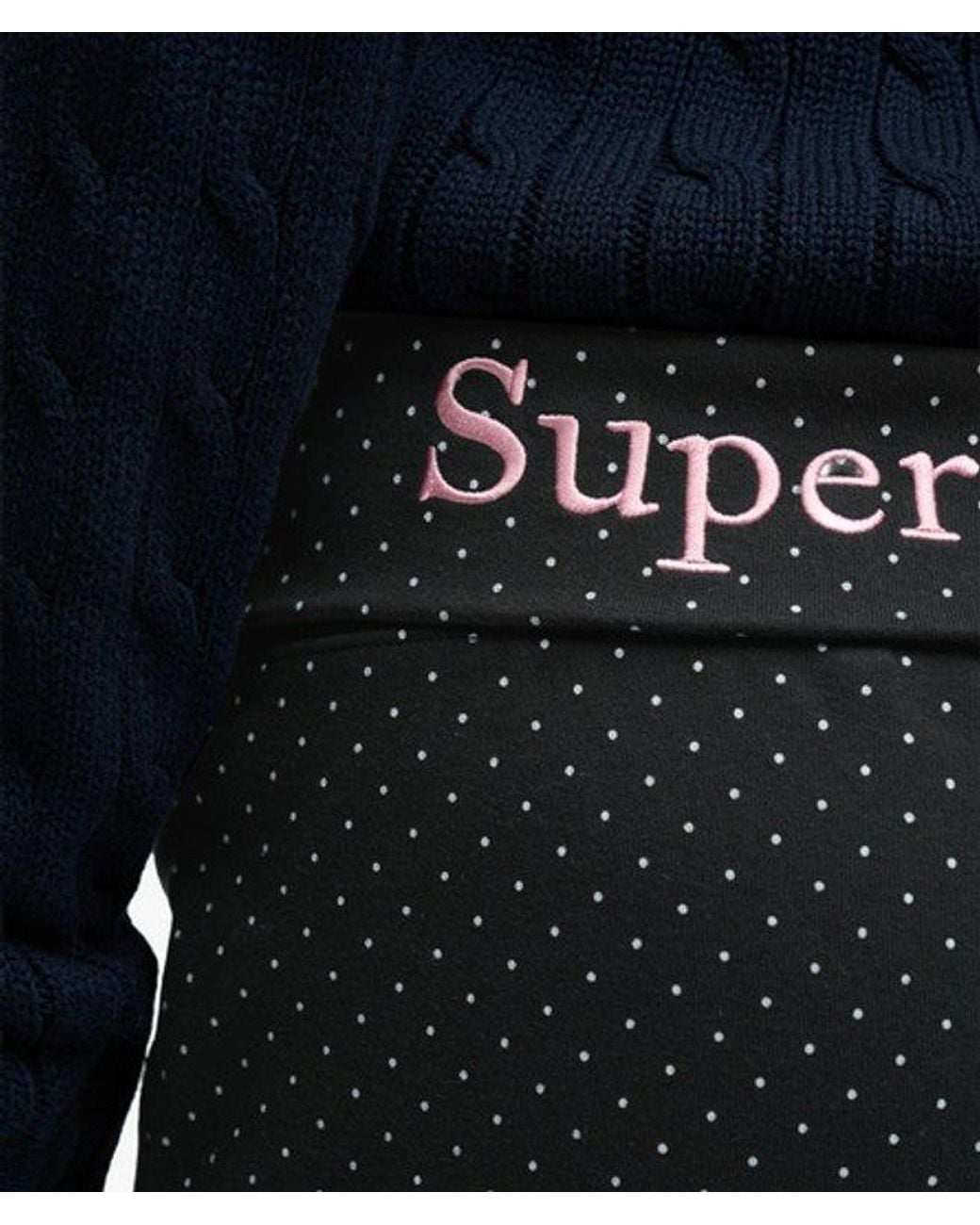 Superdry Black & Co Polka Dot Jersey Shorts