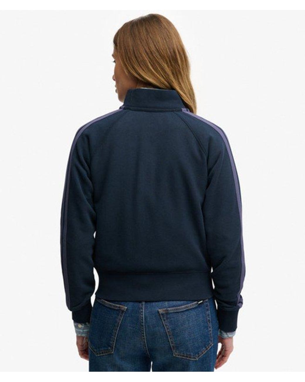 Superdry Essential Logo Zip Trainingsjack in het Blue
