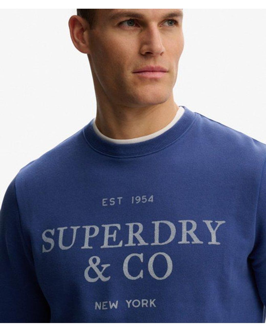 Superdry Blue & Co 1954 Company Relaxed Sweatshirt for men