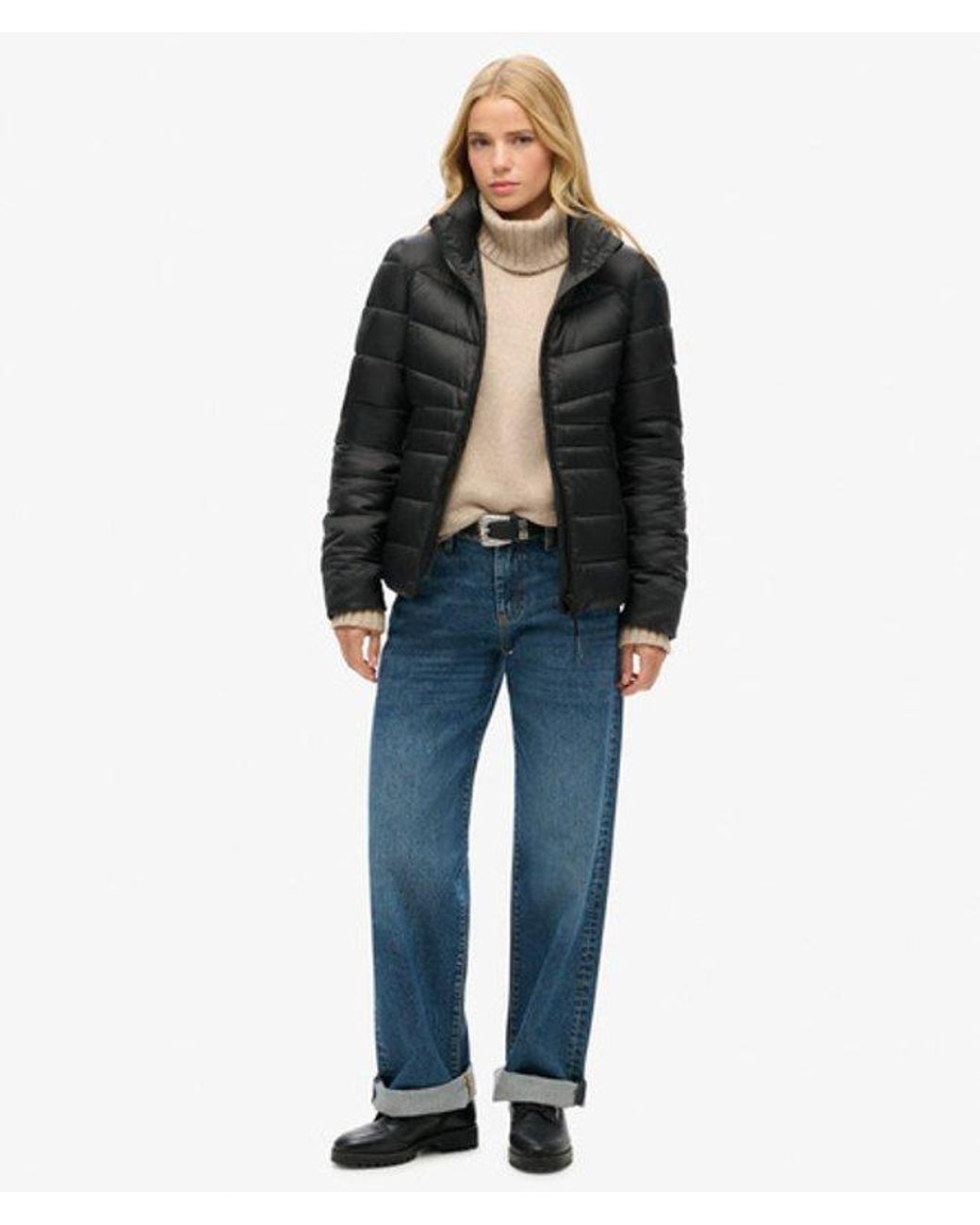 Superdry Black & Co Fuji Quilted Padded Jacket