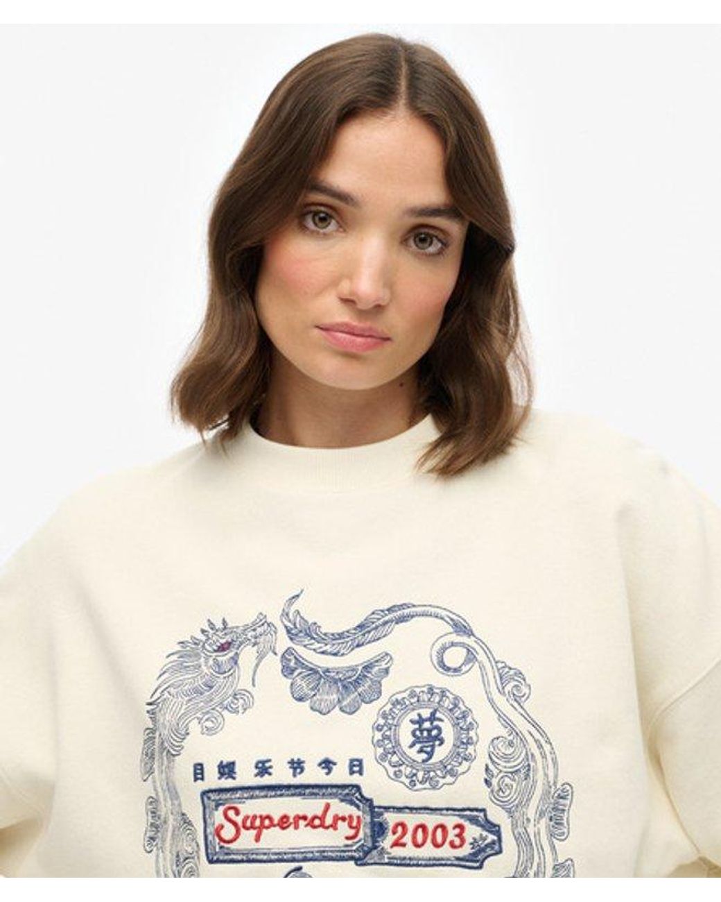 Superdry White & Co Tokyo Narrative Oversized Sweatshirt
