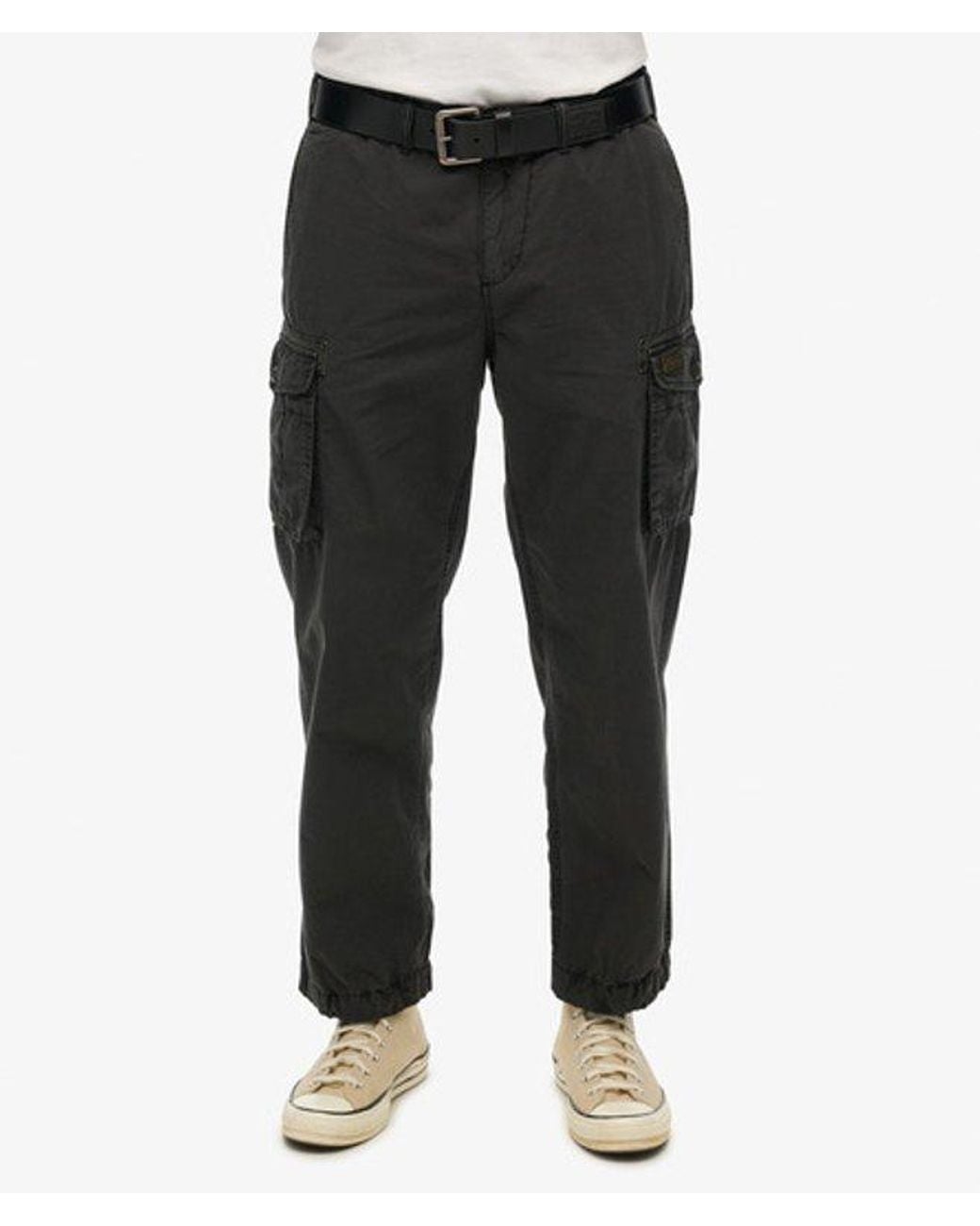 Superdry White Parachute Light Cargo Pants Size: 30/32 for men