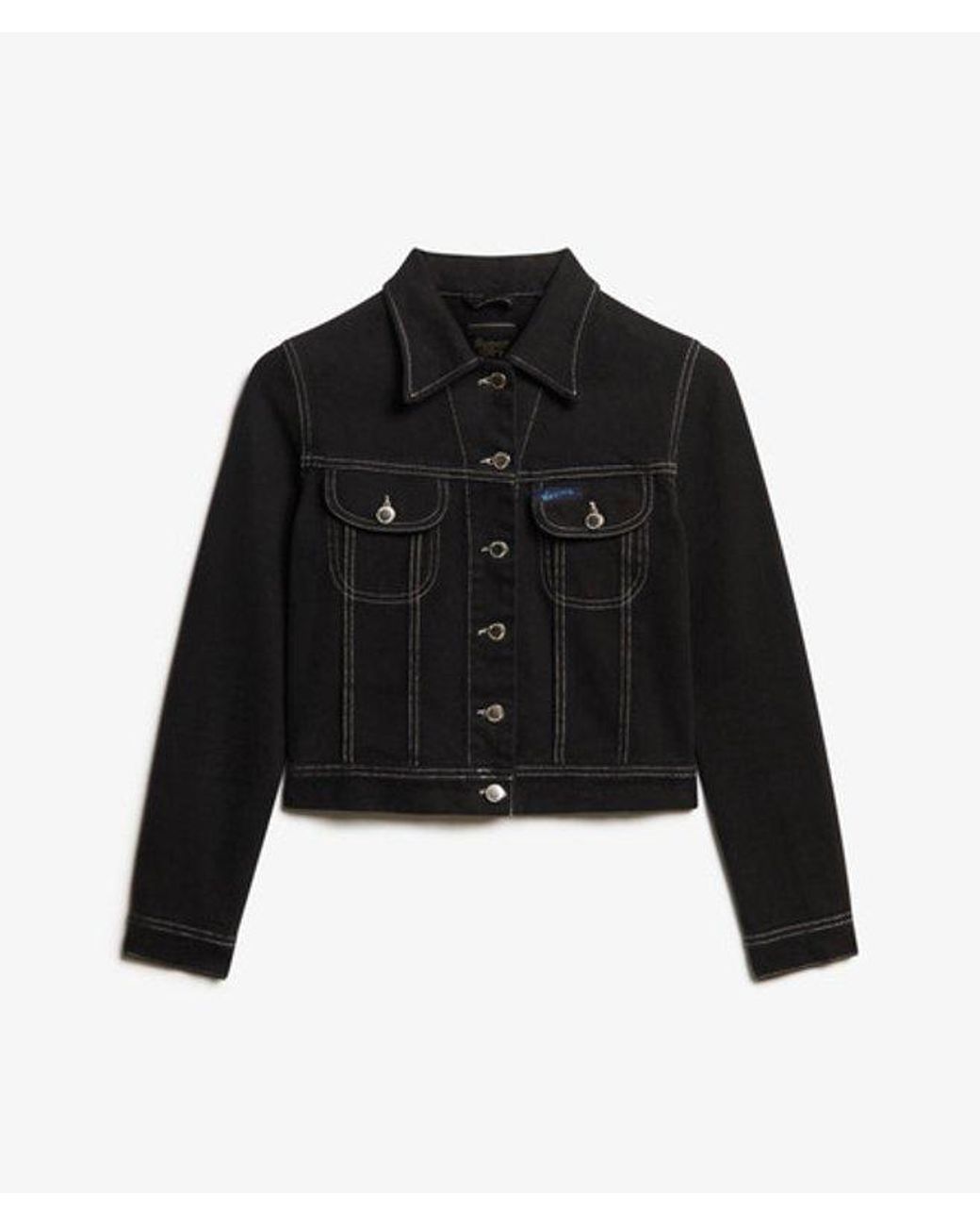 Superdry Black Workwear Cropped Jacket