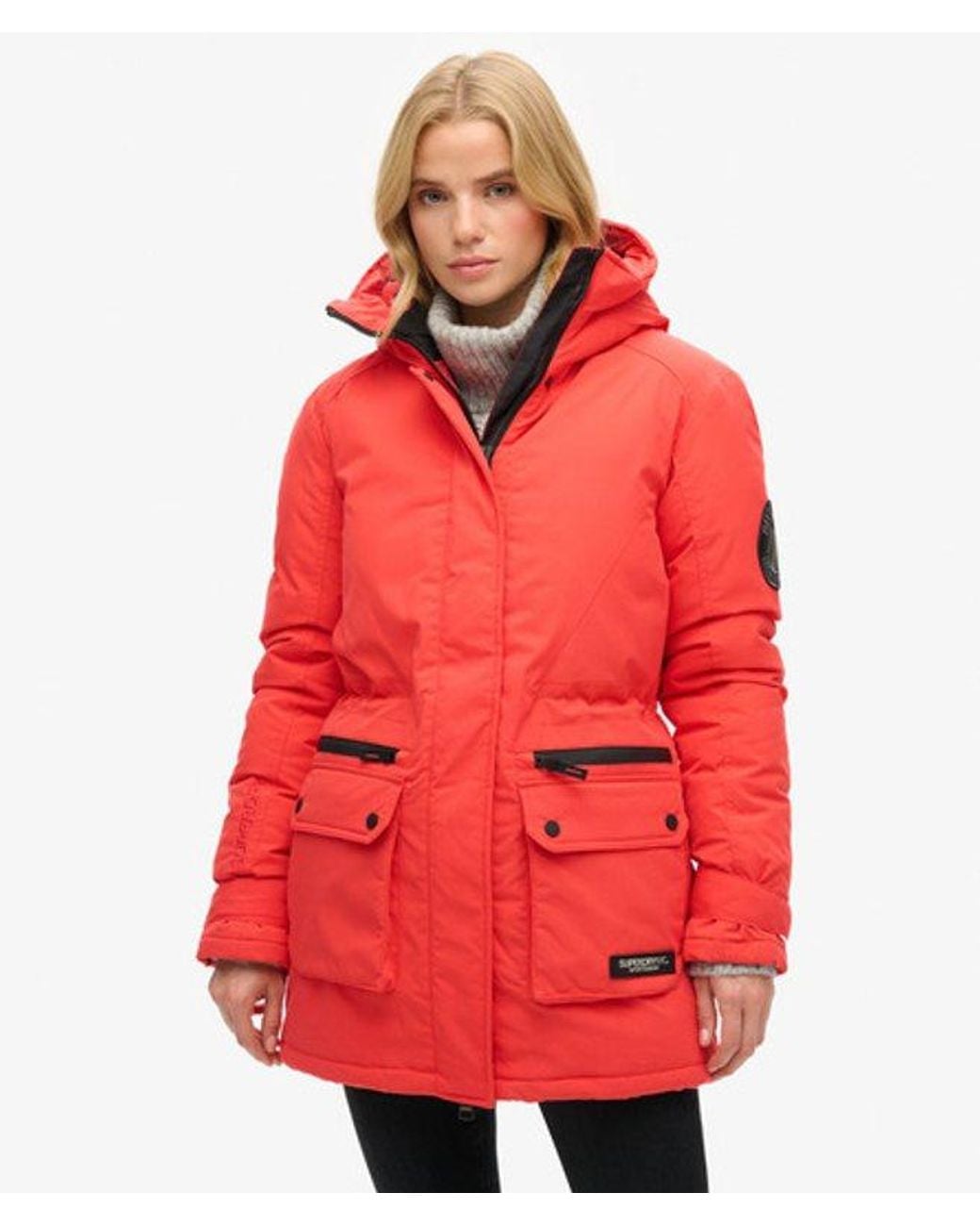 Superdry Red & Co City Padded Parka Jacket