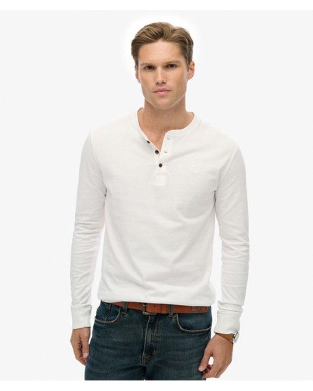 Superdry White & Co Classic Essential Henley Top for men