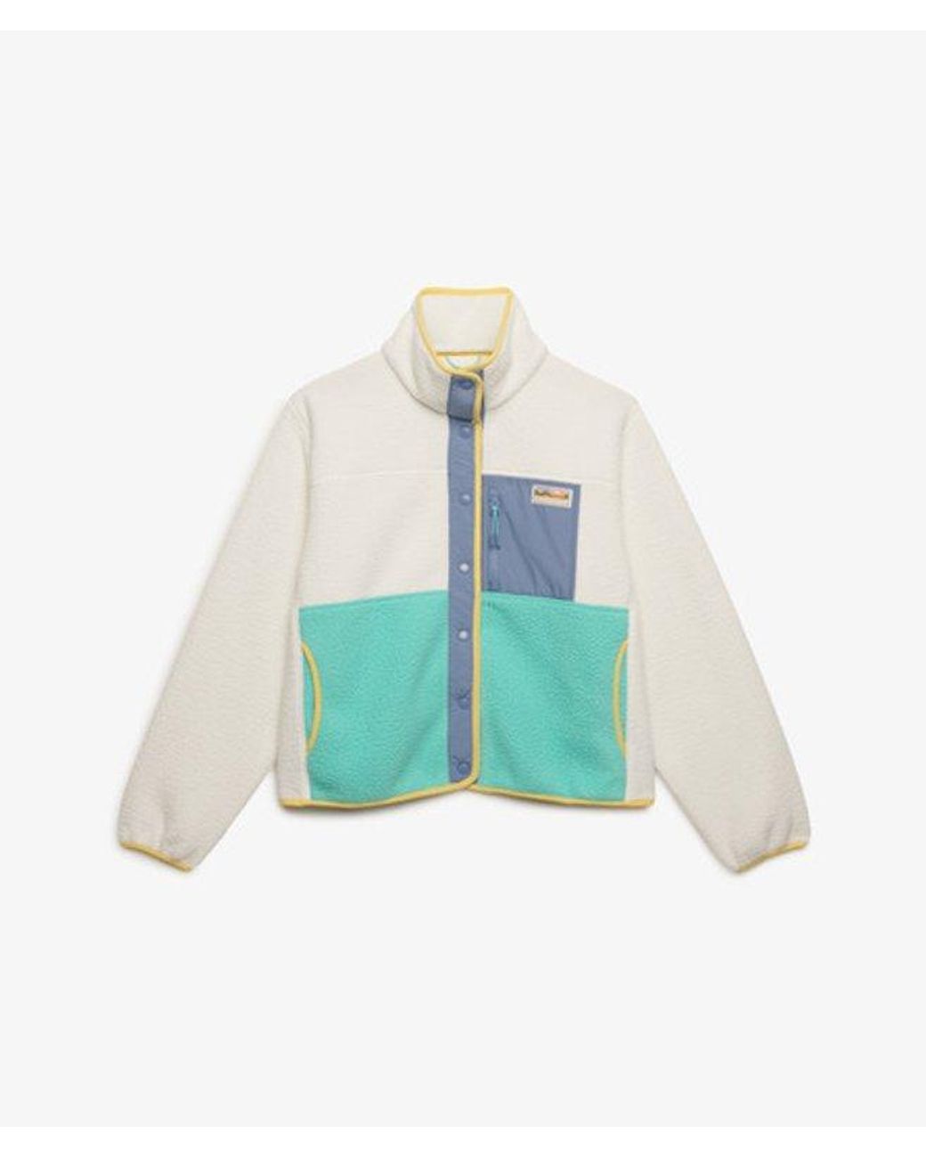 Superdry Blue & Co Colour Block Fleece Jacket