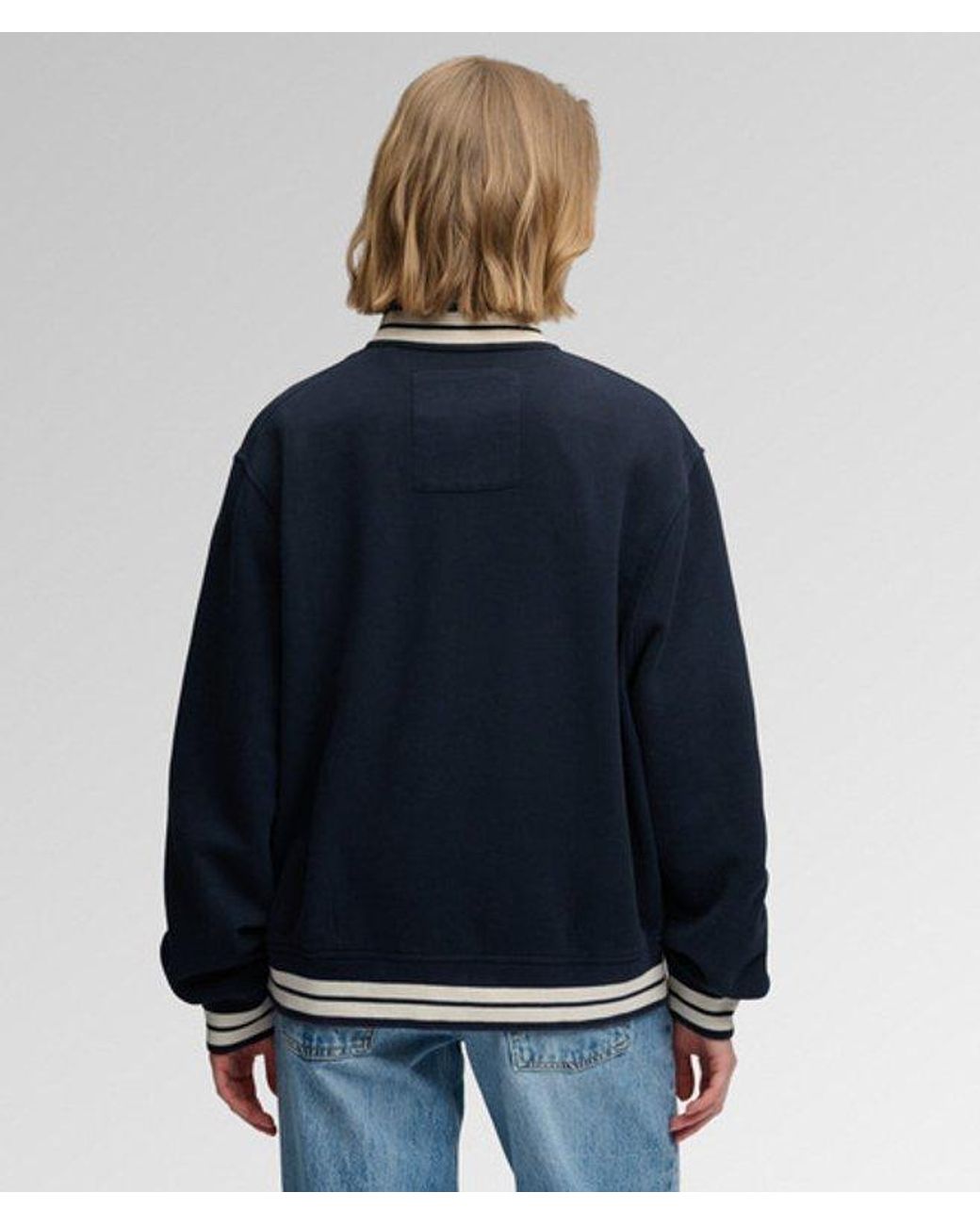 Superdry Blue & Co Country Club Jersey Bomber Jacket