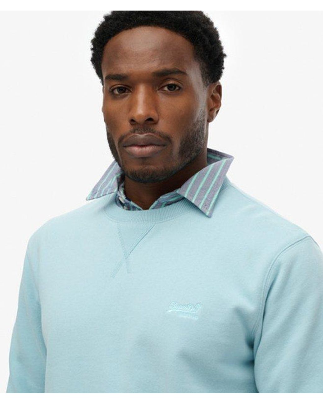 Superdry Blue & Co Essential Logo Crew Sweatshirt for men