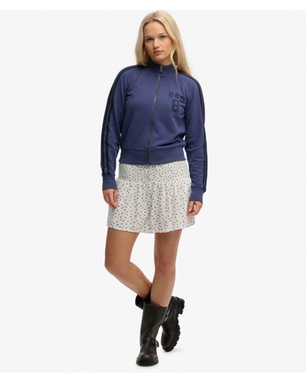 Superdry Blue & Co Athletic Essentials Zip Through Track Top