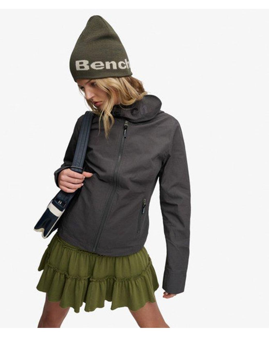 Superdry Gray Bench X & Co Bench Hooded Funnel Neck Ripstop Jacket