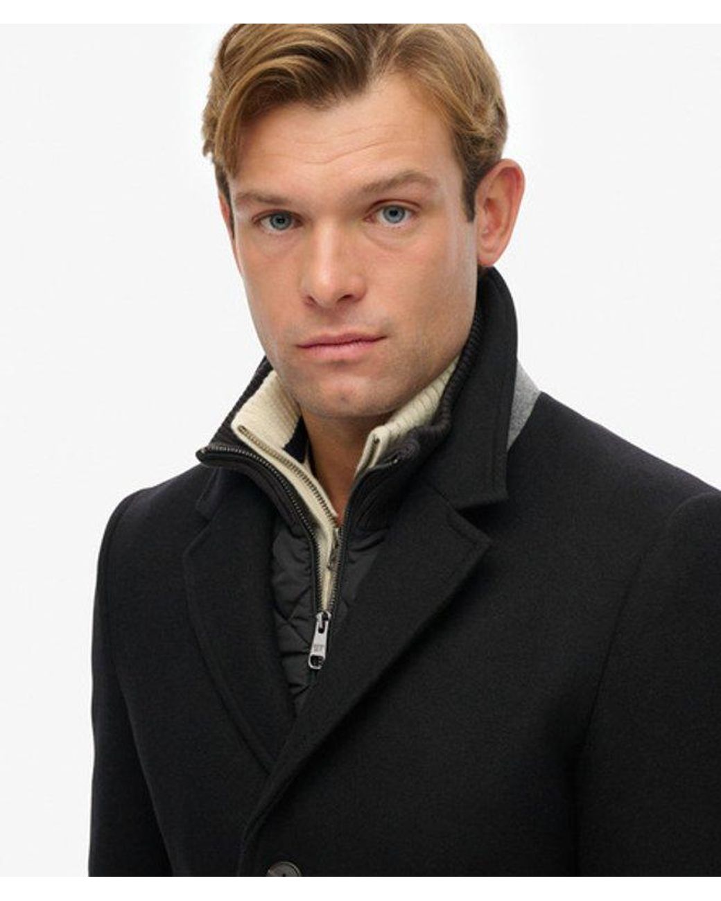 Superdry Blue & Co Tailored Two-in-one Town Coat for men