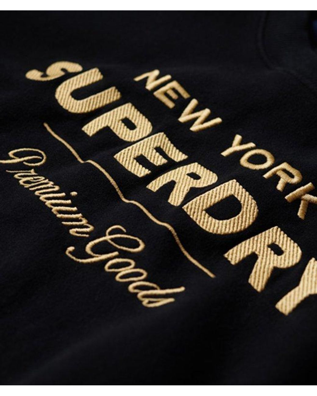 Superdry Black & Co Luxe Metallic Logo Sweatshirt