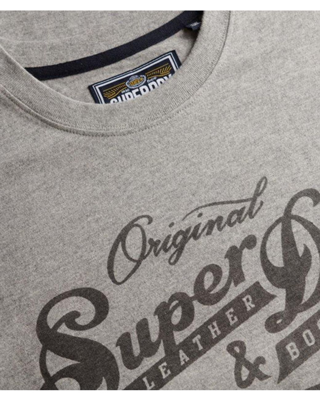 Superdry Gray & Co Leather & Boot Co Script T-shirt for men