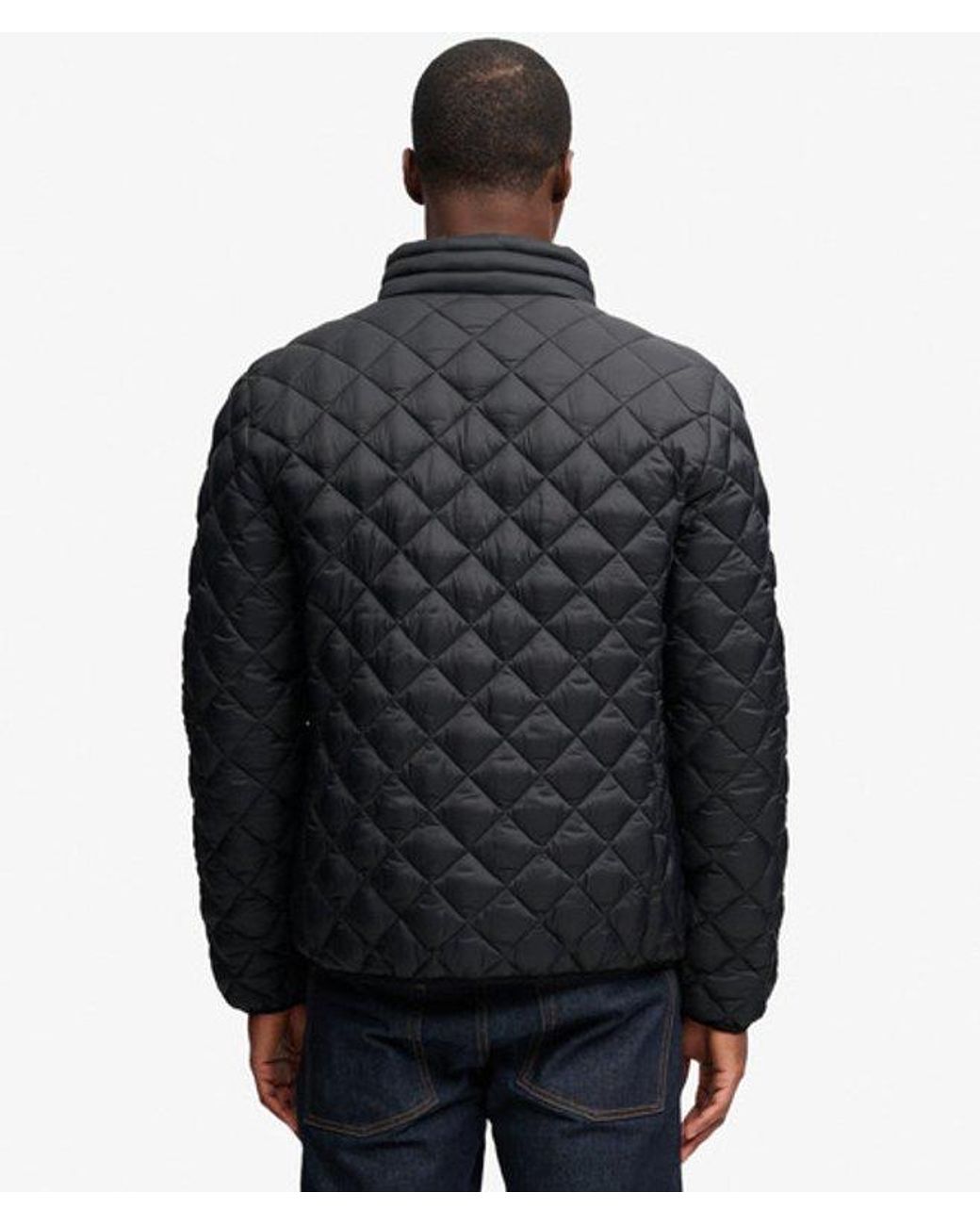 Superdry Black & Co Diamond Quilt Fuji Jacket for men
