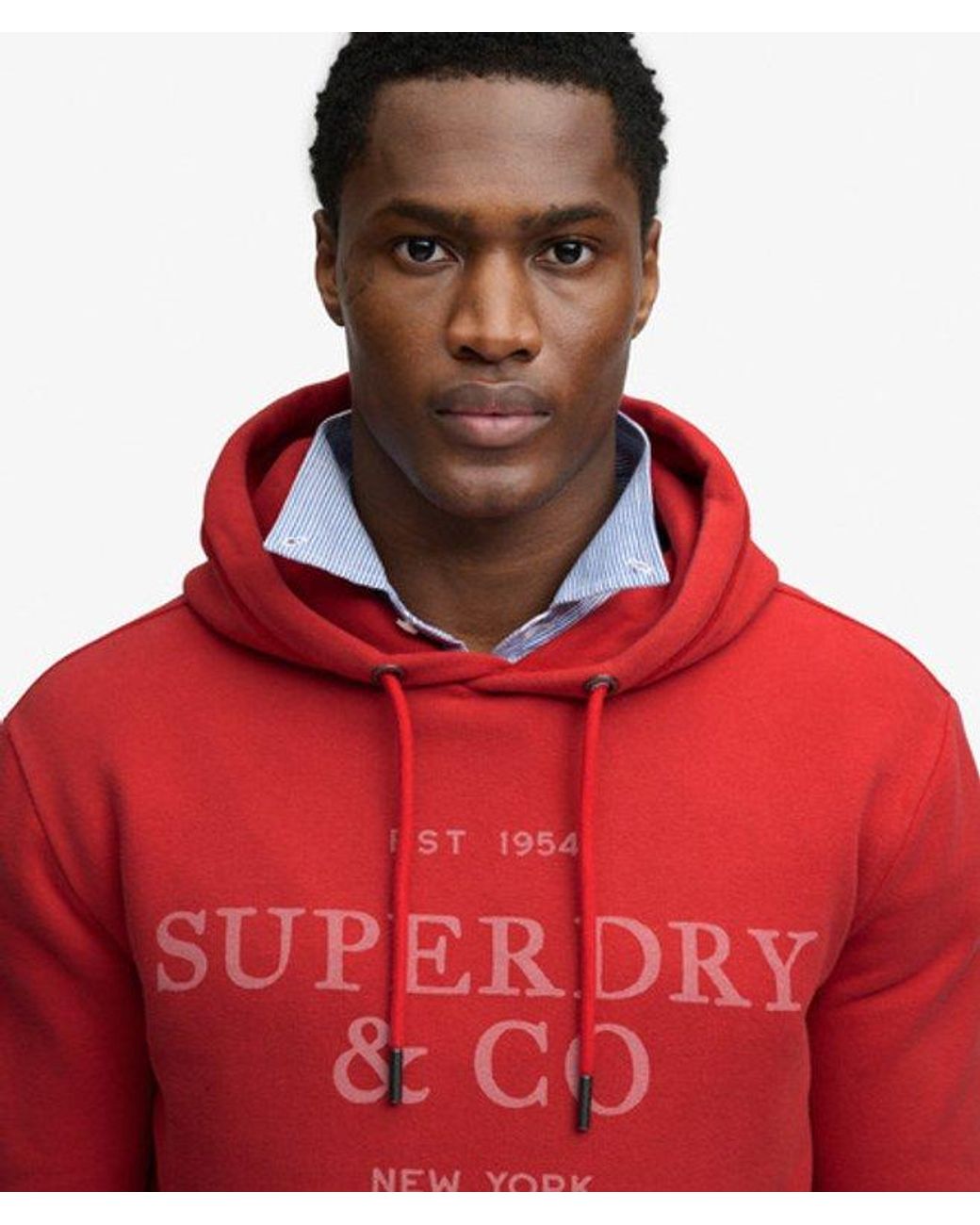 Superdry Red & Co 1954 Company Relaxed Hoodie for men