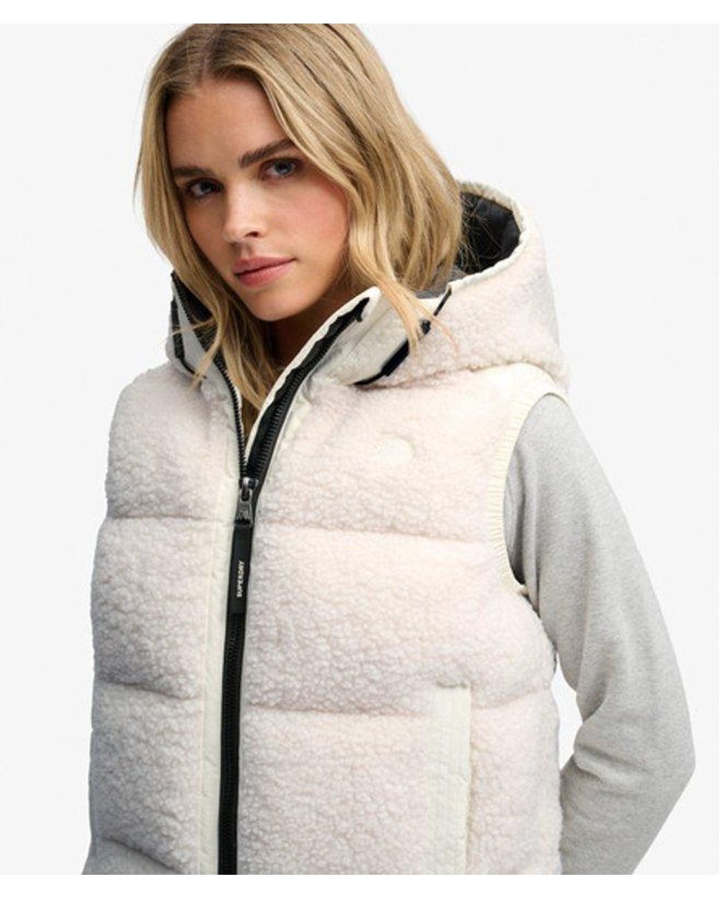 Superdry Natural & Co Borg Hooded Puffer Gilet