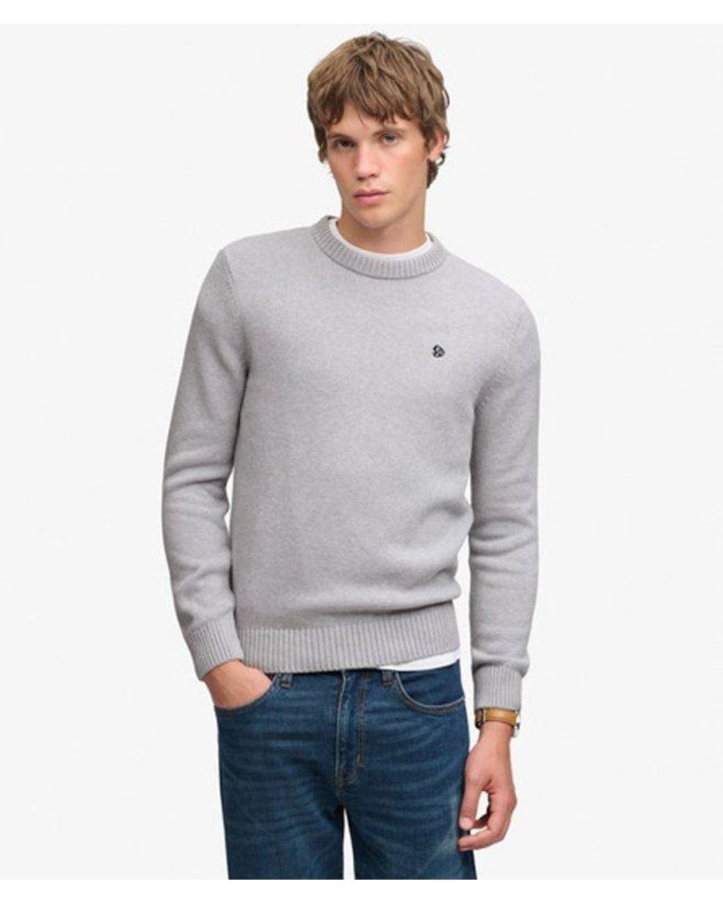 Superdry Gray & Co Preppy Cotton Jumper for men